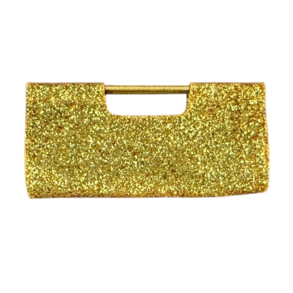 Y2K Nina Gold Glitter Clutch